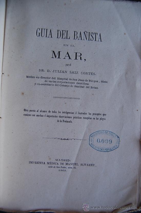 Libros antiguos: GUIA DEL BA&Ntilde;ISTA EN EL MAR - Foto 2