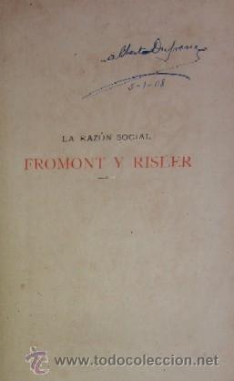 Libros antiguos: LA RAZON SOCIAL FROMONT Y RISLER - A&Ntilde;O 1883 - Foto 2