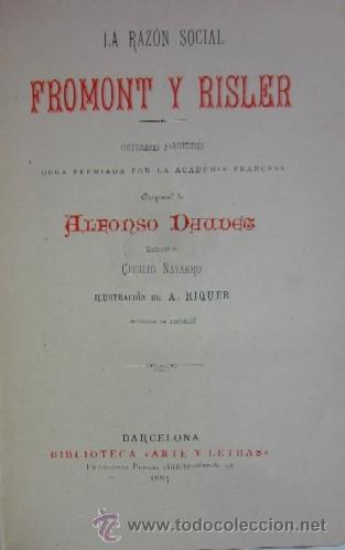Libros antiguos: LA RAZON SOCIAL FROMONT Y RISLER - A&Ntilde;O 1883 - Foto 3