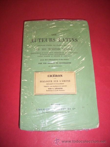 Libros antiguos: CICER&Oacute;N. Dialogue sur lamiti&eacute; - Foto 1