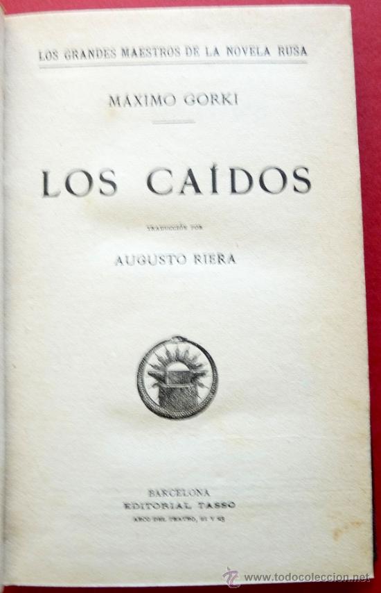 Libros antiguos: Los Caidos. Maximo Gorki - Foto 1