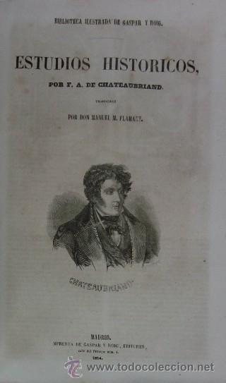 Libros antiguos: 8 OBRAS DEL VIZCONDE DE CHATEAUBRIAND - Foto 8