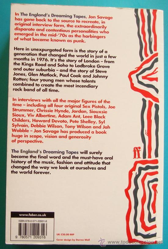 Libros antiguos: THE ENGLANDS DREAMING TAPES, JON SAVAGE - Foto 2