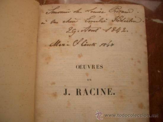 Antiquarische B&uuml;cher: Obras de Racine en Frances Mediados del XIX Ver fotos