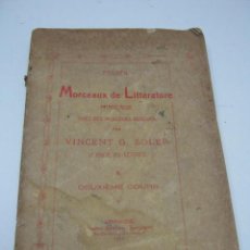 Libros antiguos: RECUEIL MORCEAUX DE LITTERATURE FRANCAISE POR SOLER - SARAGOSSE 1917. Lote 36478665