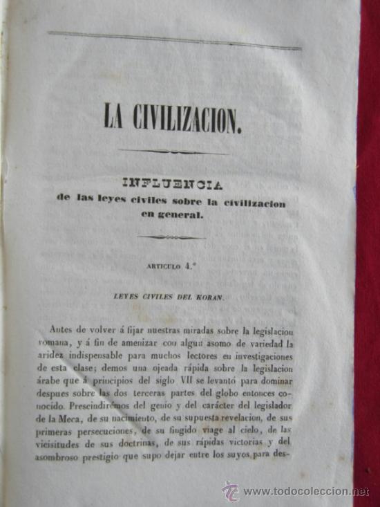 Libros antiguos: LA CIVILIZACI&Oacute;N - 1841 - Foto 15