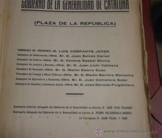Libros antiguos: Anuario de Catalu&ntilde;a, a&ntilde;o 1934, Republica - Foto 2