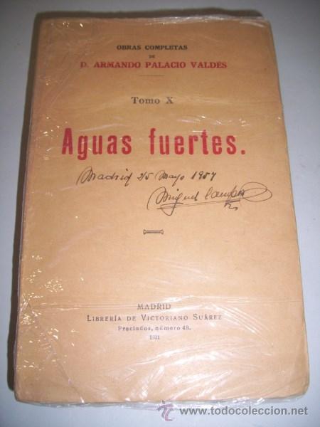 Libros antiguos: PALACIO VALD&Eacute;S, Armando. Aguas fuertes - Foto 1