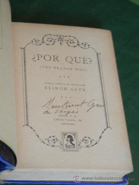 Libros antiguos: &iquest;POR QUE?, de Elinor Glyn - Foto 2