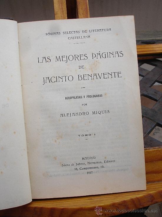 Libros antiguos: lote de 2 libros de J. Benavente - Foto 2