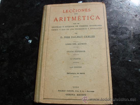 Libros antiguos: Lecciones de Aritmeticas - Foto 1