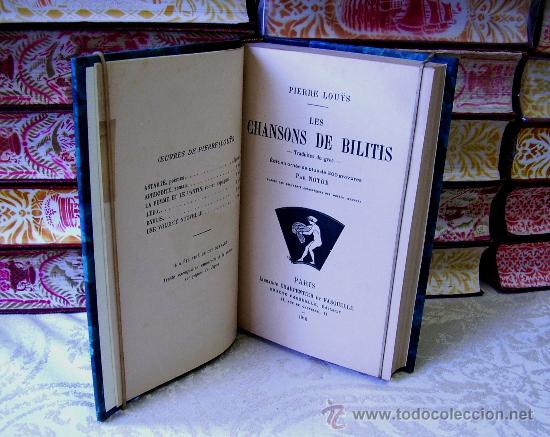Libros antiguos: LES CHANSONS DE BIBLITIS .  Autor : Lou&yuml;s, Pierre - Foto 2
