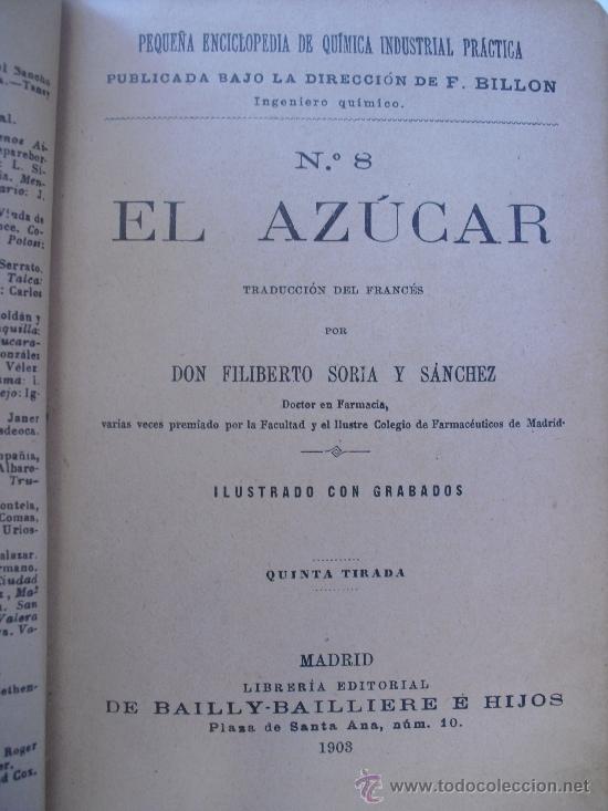 Libros antiguos: El Az&uacute;car. - Foto 1