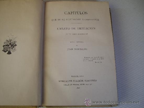 Libros antiguos: MONTANER Y SIMON JUAN MONTALVO - Foto 3