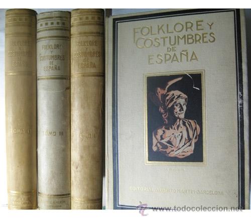 Libros antiguos: FOLKLORE Y COSTUMBRES DE ESPA&Ntilde;A. 3 Tomos. 1931. - Foto 1