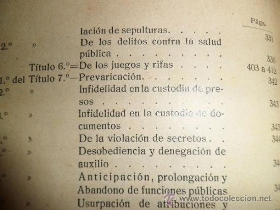 Libros antiguos: OPOSICIONES DE POLICIA CONTESTACIONES AL PROGRAMA (1920) - Foto 7