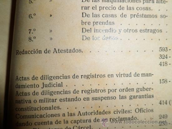 Libros antiguos: OPOSICIONES DE POLICIA CONTESTACIONES AL PROGRAMA (1920) - Foto 11