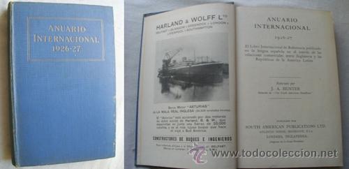 Libros antiguos: ANUARIO INTERNACIONAL 1926-1927. HUNTER, J.A.