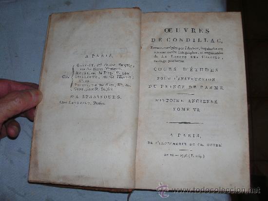 Libros antiguos: OEUVRES DE CONDILLAC - - Foto 1