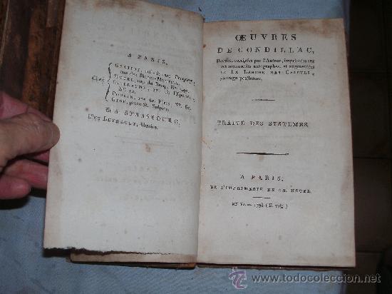 Libros antiguos: OEUVRES DE CONDILLAC - - Foto 4