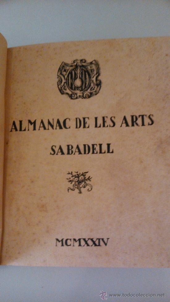 Libros antiguos: Almanac de les arts Sabadell - Foto 1