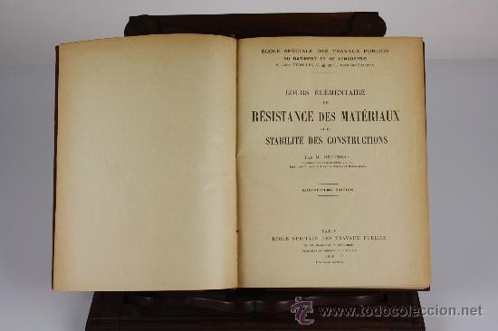 Libros antiguos: 5978- COURS ELEMENTAIRE DE RESISTANCE DES CONSTRUCTIONS. M. REGIMBAL. 1936. - Foto 1