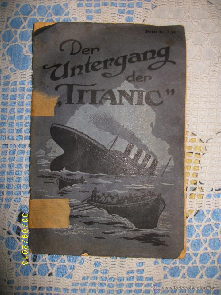 Libros antiguos: DER URTENGANG DER TITAN&Iacute;C -ALEMAN-1927.