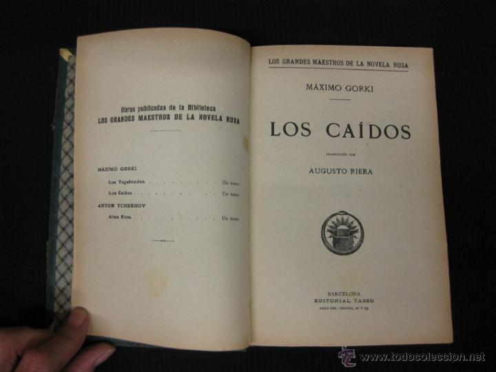 Libros antiguos: LOS CAIDOS. MAXIMO GORKI.EDITORIAL TASSO 1932. - Foto 2