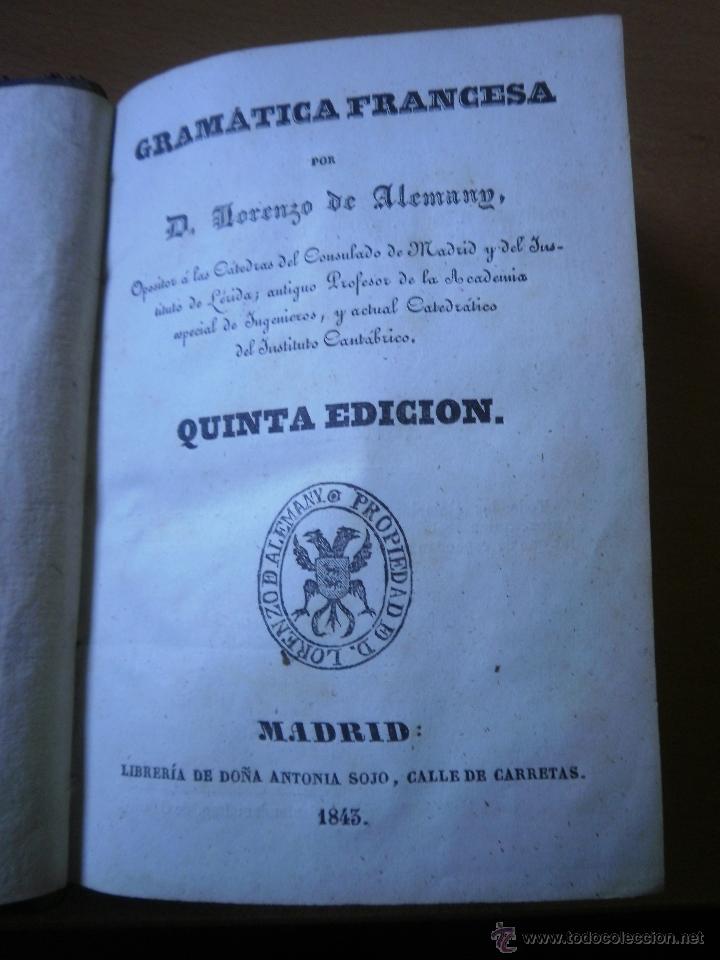 Libros antiguos: Gram&aacute;tica francesa - Foto 6
