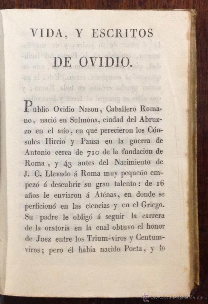 Libros antiguos: P. OVIDII NASONIS. TRISTIUM. LIBRI V. ARGUMENTIS. BARCINONE, 1829. Vida y escritos de OVIDIO. - Foto 2 - 40087495