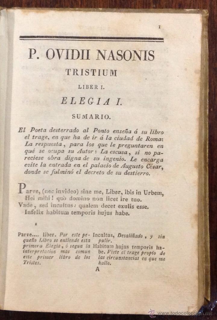 Libros antiguos: P. OVIDII NASONIS. TRISTIUM. LIBRI V. ARGUMENTIS. BARCINONE, 1829. Vida y escritos de OVIDIO. - Foto 3 - 40087495
