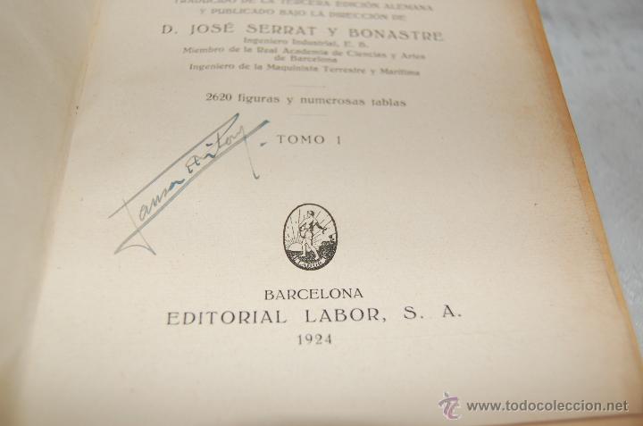 Libros antiguos: MANUAL DEL CONSTRUCTOR DE M&Aacute;QUINAS tomo I - II - Foto 3