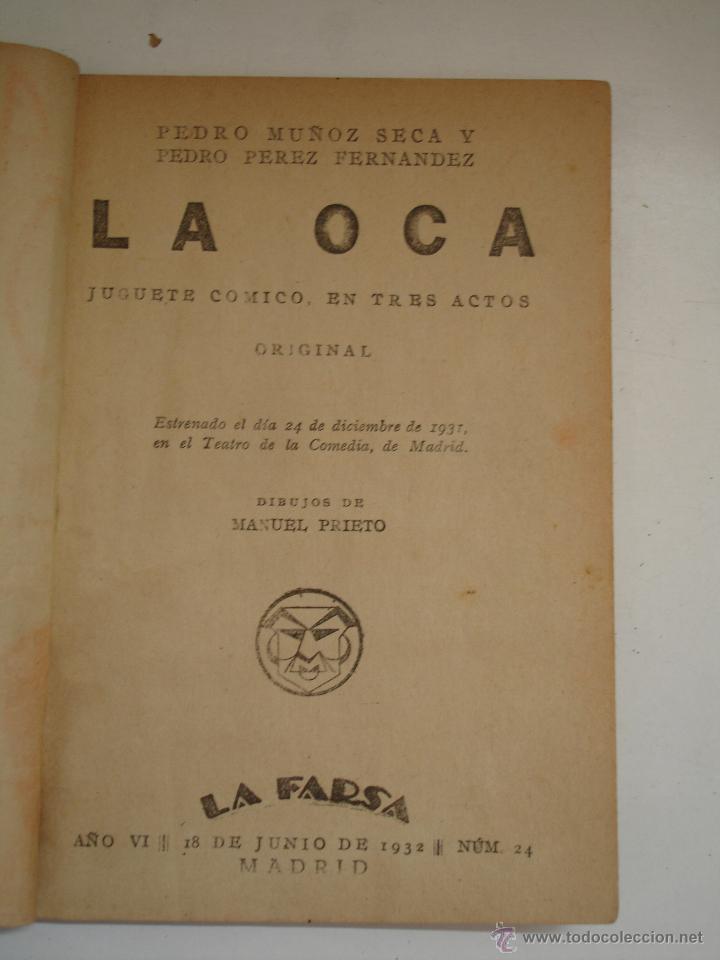 Libros antiguos: LA OCA - MU&Ntilde;OZ SECA / P&Eacute;REZ FERNANDEZ - - Foto 3