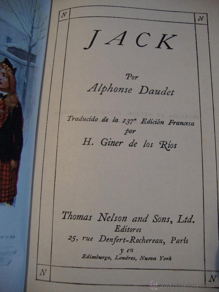 Libros antiguos: LIBRO JACK DE ALPHONSE DAUDET - ANTIGUO - Foto 3