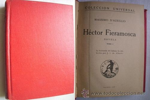 Libros antiguos: H&Eacute;CTOR FIERAMOSCA. D&acute;AZEGLIO. 1920 - Foto 1