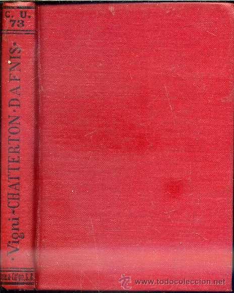 Libros antiguos: A. DE VIGNY : CHATTERTON / DAFNIS (CALPE, 1920) - Foto 1