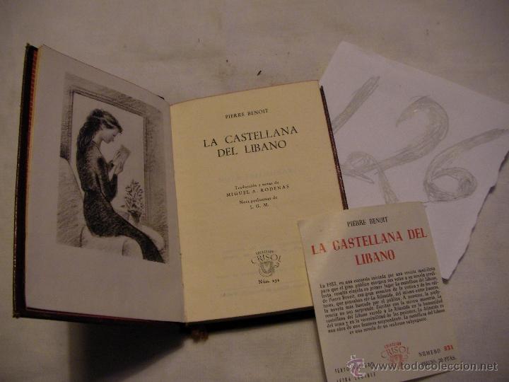 Libros antiguos: ANTIGUO LIBRO COLECCION CRISOL - LA CASTELLANA DEL LIBANO - PIERRE BENOIT - Foto 1