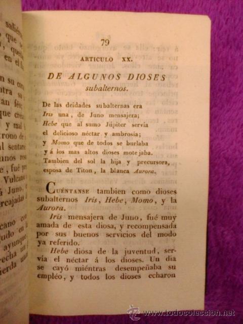 Libros antiguos: COMPENDIO DE MITOLOGIA J.MH. A. TRACIA 1828 - Foto 5