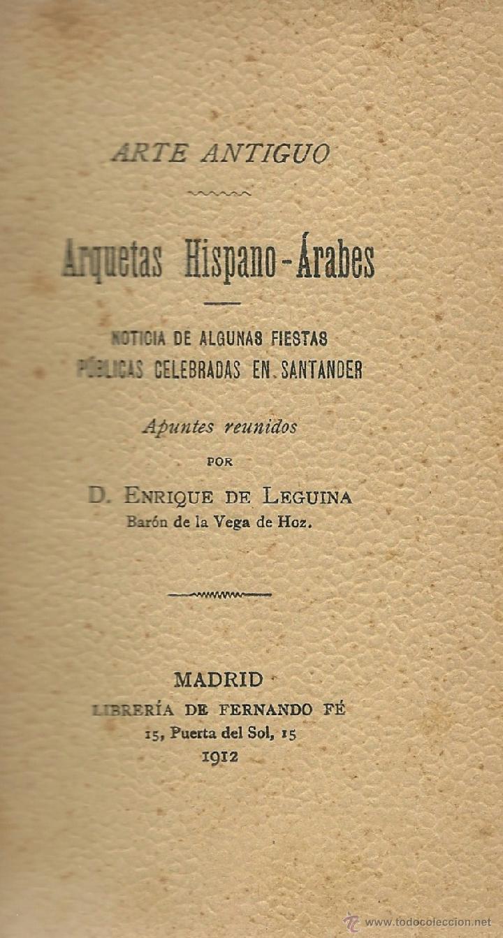 Libros antiguos: Libro de Enrique de Leguina - Arquetas hispano &aacute;rabes - Foto 1
