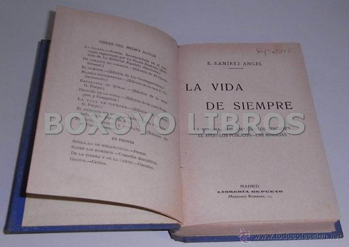 Libros antiguos: RAM&Iacute;REZ &Aacute;NGEL, E.. La vida de siempre - Foto 2