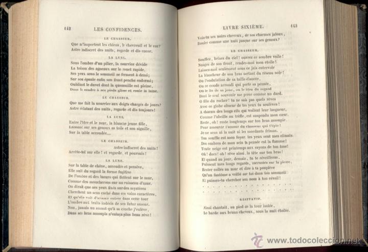 Libros antiguos: LAMARTINE &ndash; LES CONFIDENCES &ndash; A&Ntilde;O 1862 - Foto 4