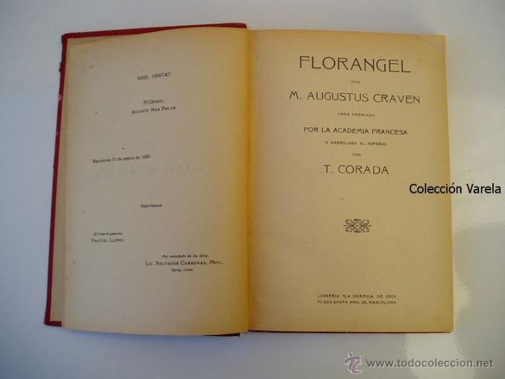 Libros antiguos: Florangel - M. Augustus Craven - 1925 - Foto 2