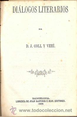 Libros antiguos: DI&Aacute;LOGOS LITERARIOS &ndash; A&Ntilde;O 1866 - Foto 2