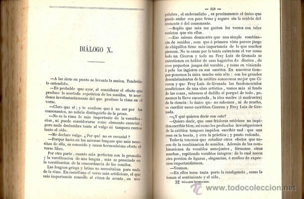 Libros antiguos: DI&Aacute;LOGOS LITERARIOS &ndash; A&Ntilde;O 1866 - Foto 4