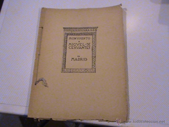 Libros antiguos: Proyecto de monumento a Cervantes. - Foto 1