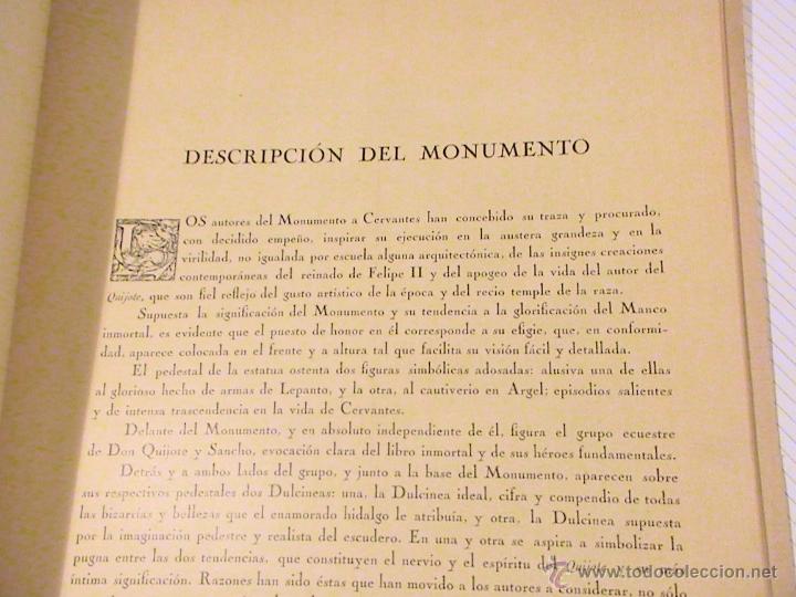 Libros antiguos: Proyecto de monumento a Cervantes. - Foto 3