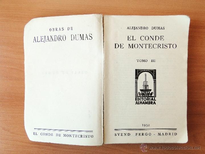 Libros antiguos: EL CONDE DE MONTECRISTO Y JANE. ALEJANDRO DUMAS. 1932 - Foto 3