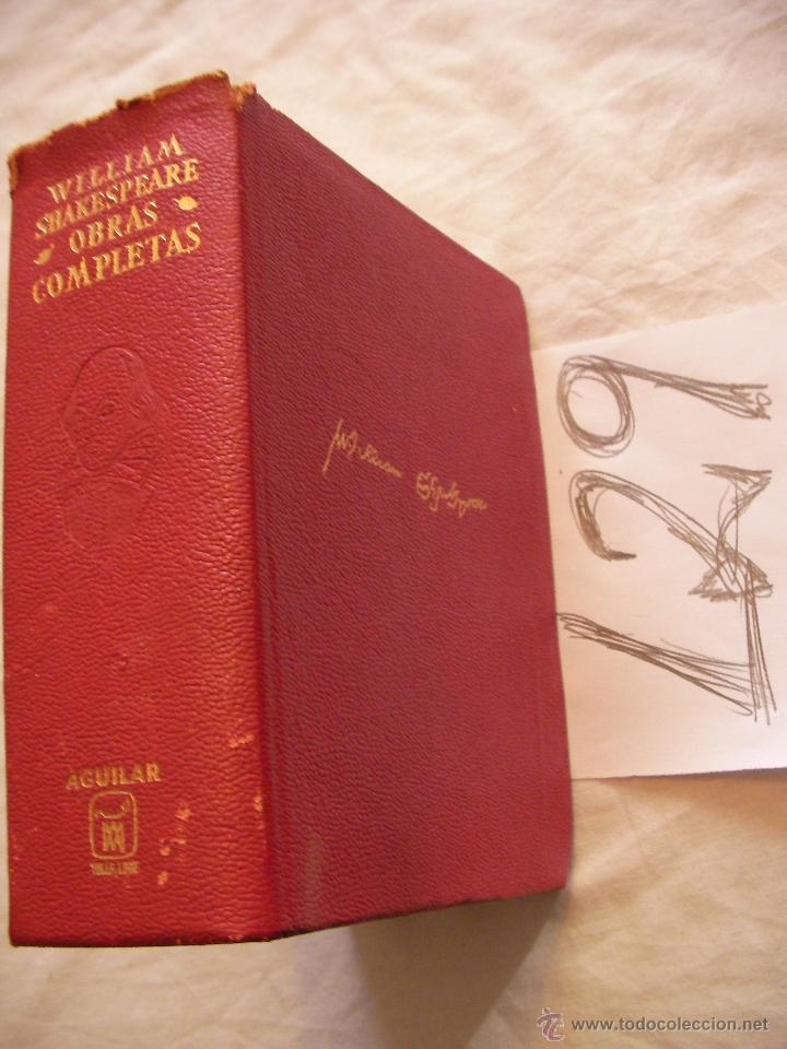 Libros antiguos: ANTIGUO LIBRO OBRAS COMPLETAS AGUILAR - WILLIAM SHAKESPEARE - Foto 1