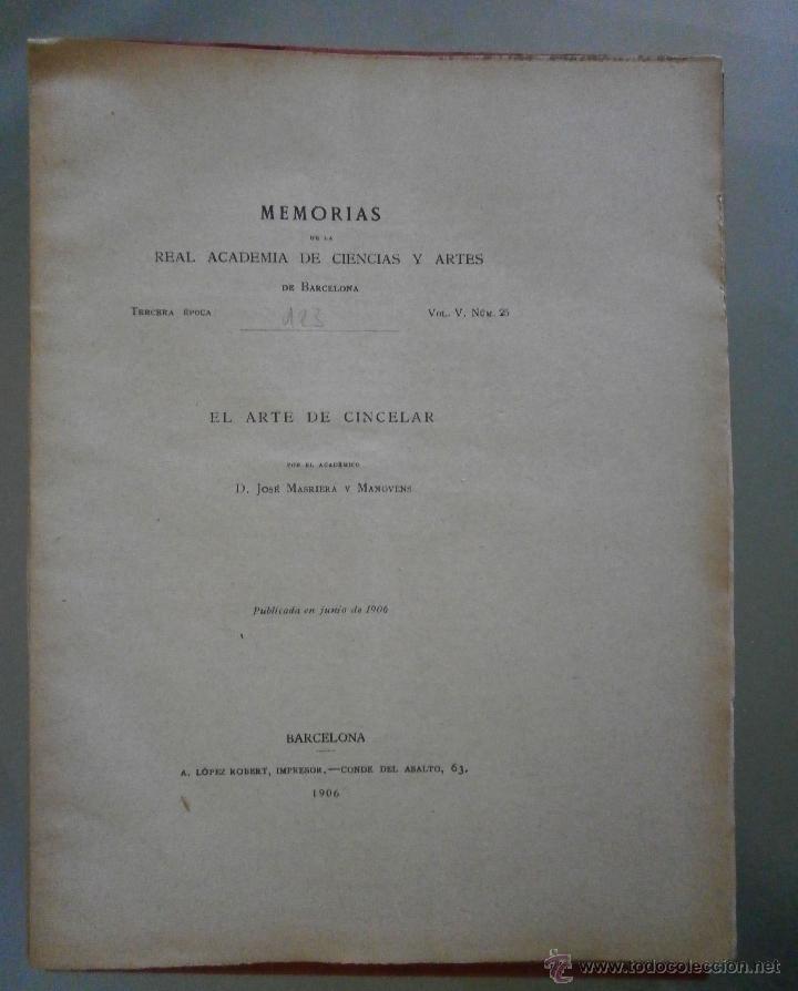 Old books: El Arte de Cincelar. Jos&eacute; Masriera y Manovens