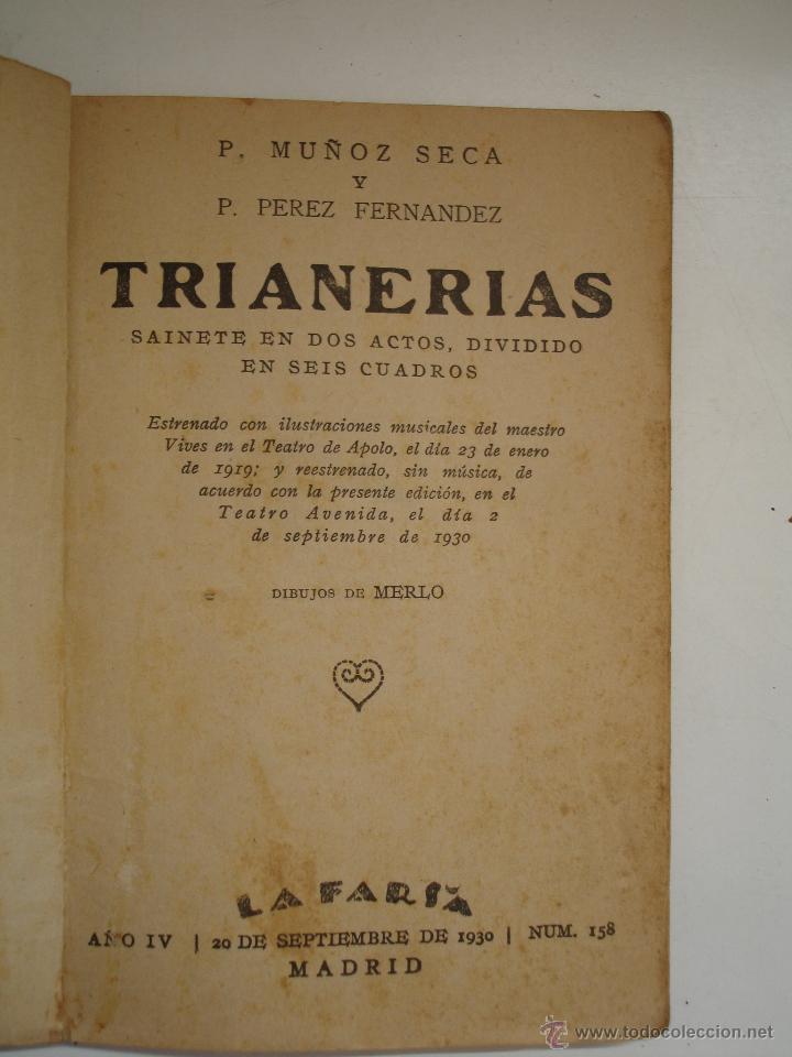 Libros antiguos: EL TIO CATORCE. SAINETE EN TRES ACTOS - Foto 5